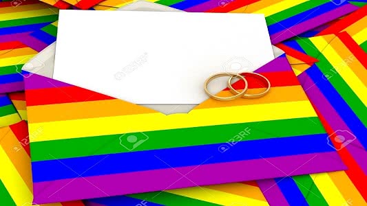 Cover - Rainbow Envelopes with two rings