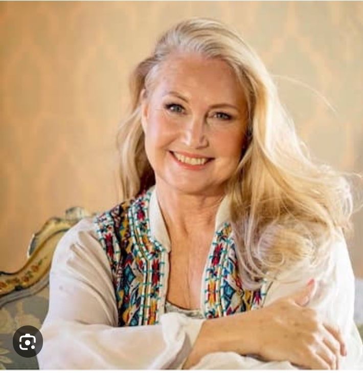 Annaline Kriel today at 67, still the radiant curly long hair blond blue eye girl. Just a little more body, and a wrinkle under the eyes.