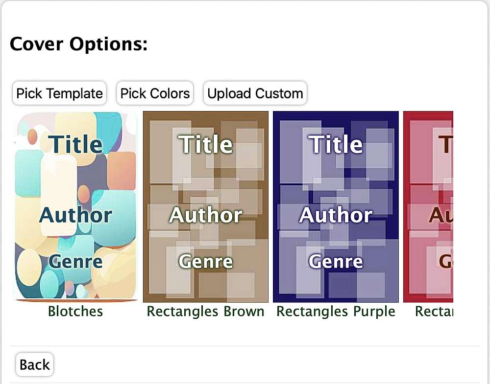 Cover Template picker