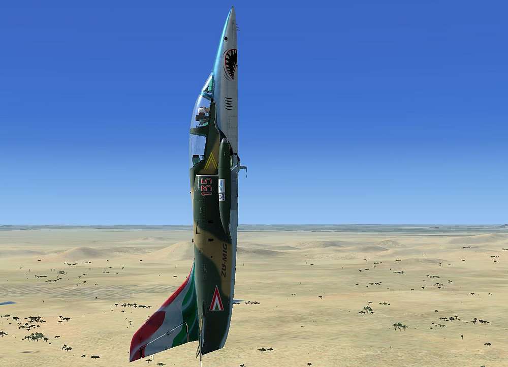 ZU-MIG are shown in a vertical climb.