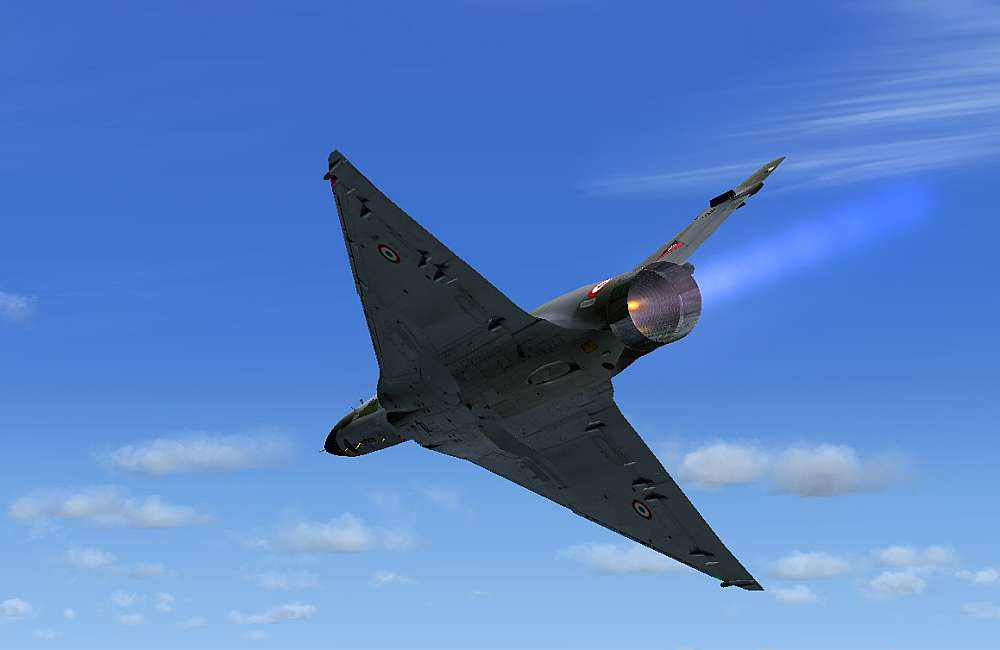 3d Rendering of a single engine black jet flying