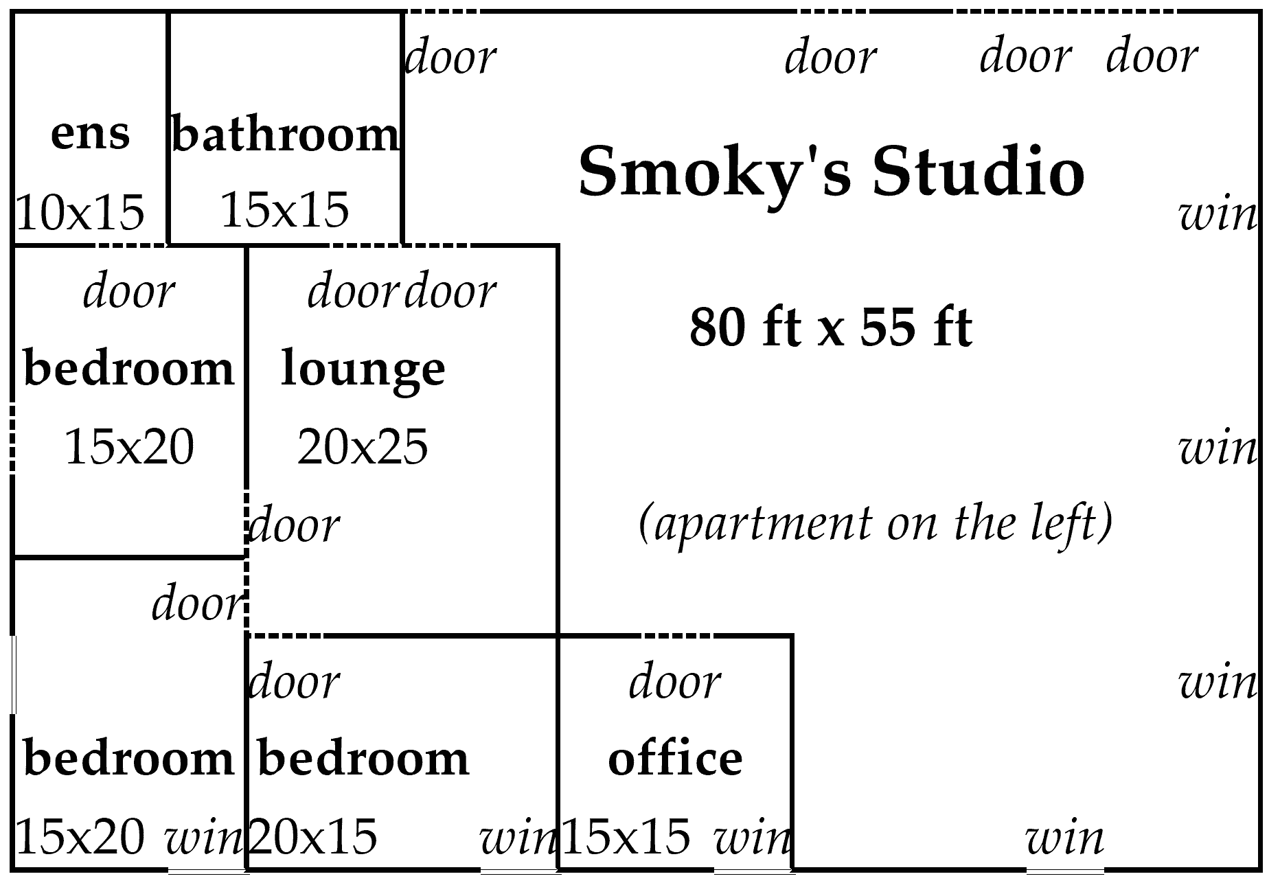 Changed Apartment Plan