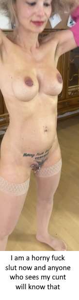 Naked tattoed woman