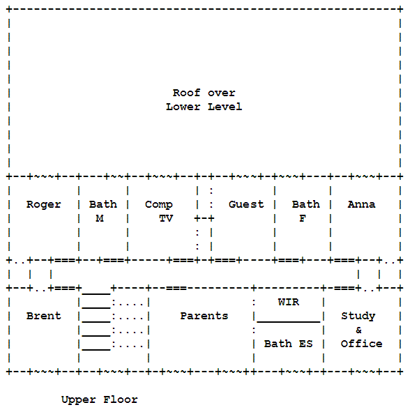 House plan Upper level