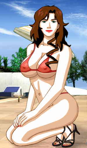 Suzanne in a very skimpy bikini