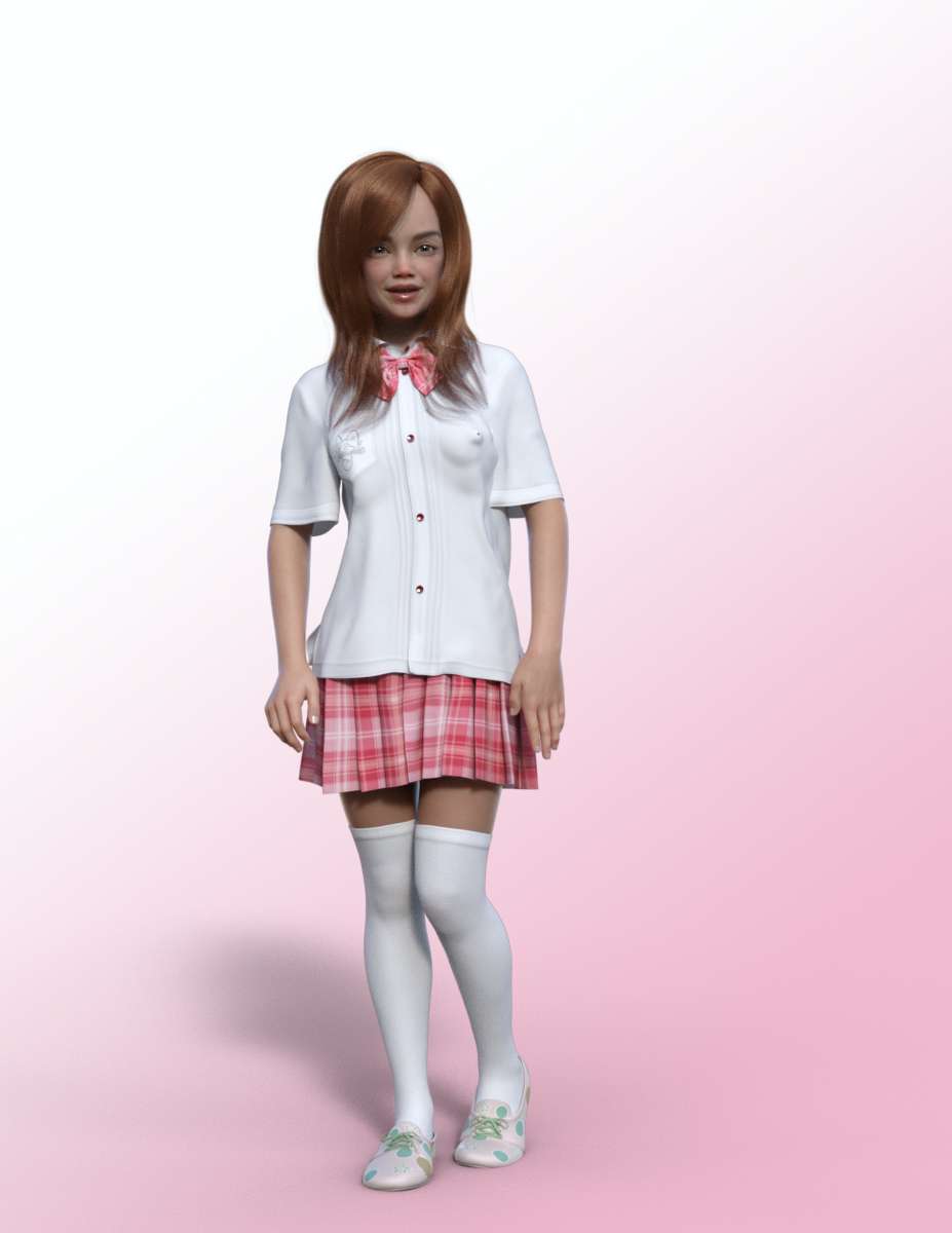 Girl in school uniform