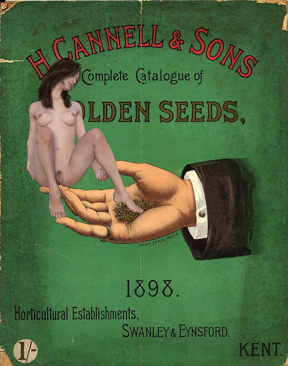 Naked woman on a seeds cataglogue cover